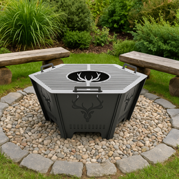 Palenisko ogrodowe stalowe 3mm z rusztem | Grill | Składane | Ognisko